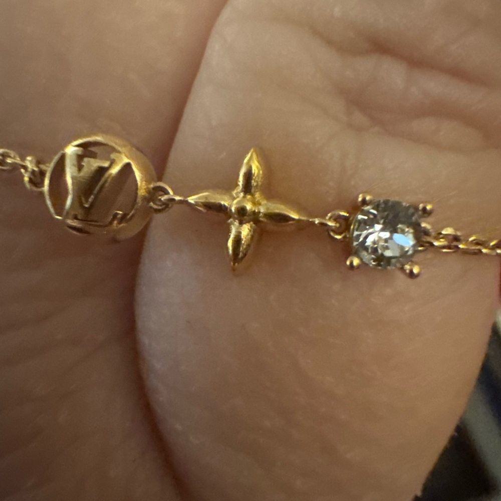 Louis Vuitton Gold Bracelet with Silver Accent